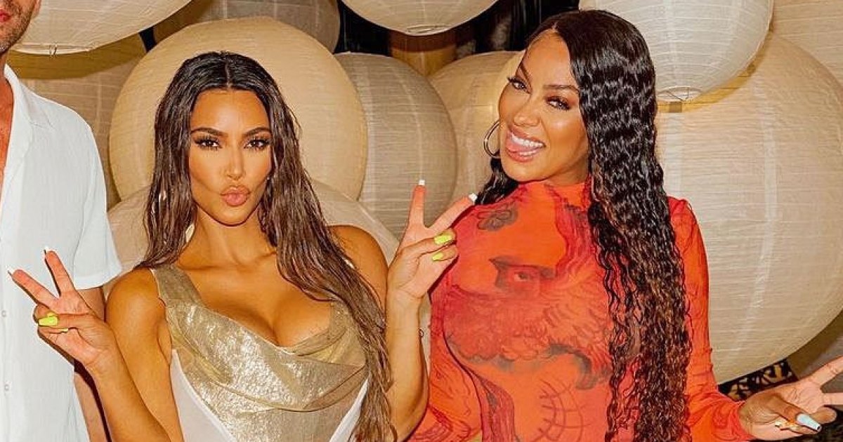 Kim Kardashian Howls in Pain as She Gets Ear Pierced by La La Anthony