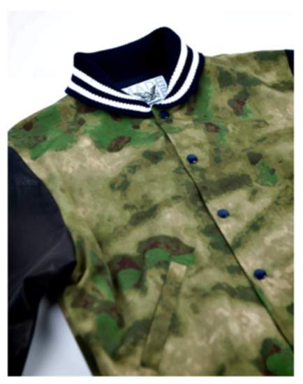 Mark McNairy camo baseball jacket perfect for hiding in the crowd on Opening Day