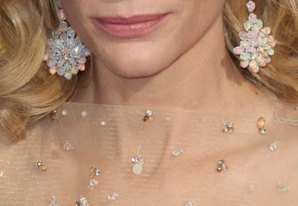 Who wore the most expensive Oscars outfit worth an estimated $18 million?